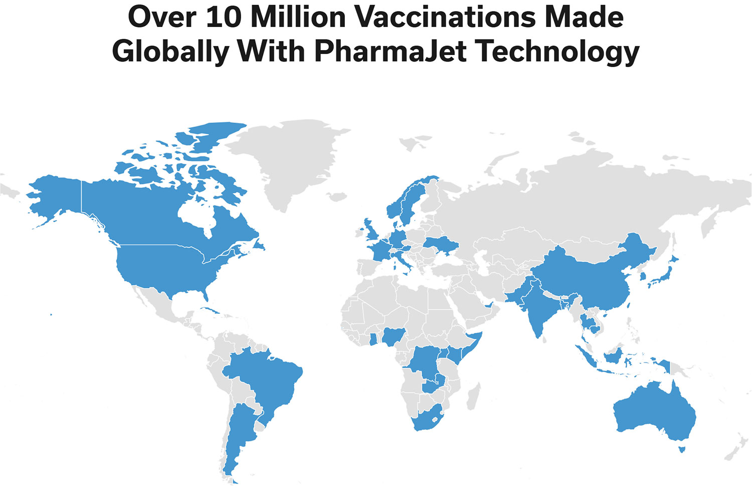 Over 10 Million Vaccinations Made Globally with PharmaJet Technology